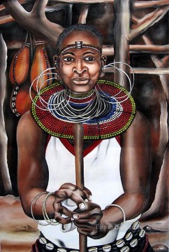 Jared Tugen Mujer de África Pinturas al óleo